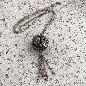 Silver sphere necklace
